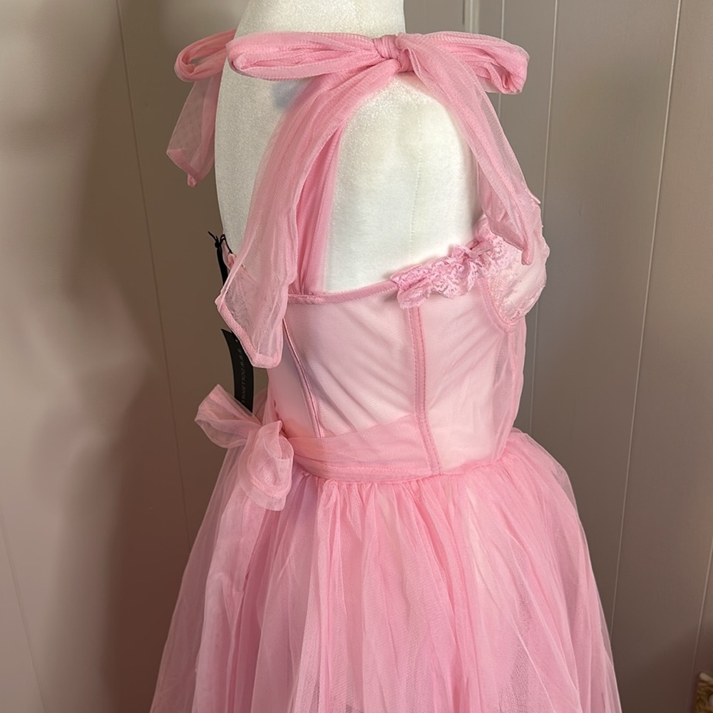NWT Dolls Kill Widow Dance With Death Sleeveless Maxi Dress - Pink - Picture 11 of 16